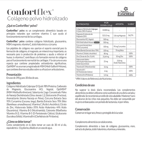 Confortflex® Colageno en Polvo Hidrolizado 390 gr. (Lata)