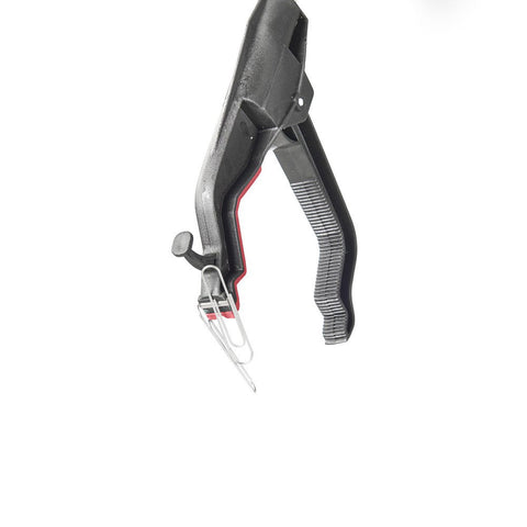 Detalle del sistema de agarre del agarrador de objetos, fácil de accionar con una sola mano.