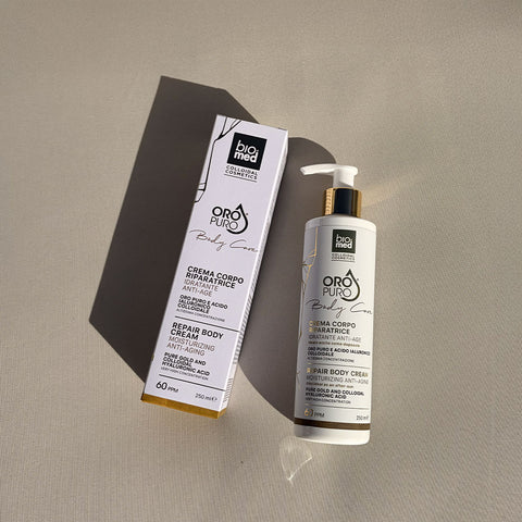 Crema corporal premium de oro puro coloidal y ácido hialurónico