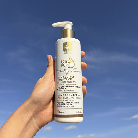 Crema corporal de Oro Puro y Ácido Hialurónico