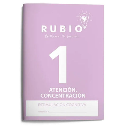 Cuaderno Rubio de atención y concentración nivel 1 para estimulación cognitiva y ejercicio del enfoque mental.