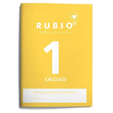 Cuaderno Rubio de cálculo nivel 1 para estimulación cognitiva y ejercicios básicos de cálculo mental.