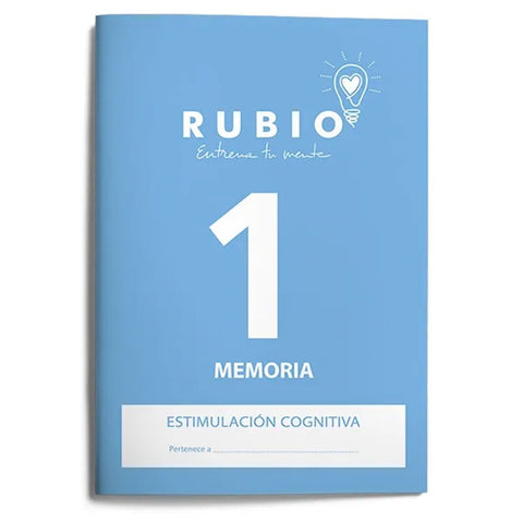 Cuaderno Rubio de memoria nivel 1 para estimulación cognitiva y ejercicios básicos de atención y recuerdo.