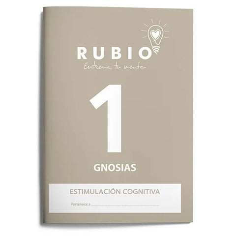 Cuaderno Rubio de gnosias nivel 1 para estimulación cognitiva y reconocimiento visual.