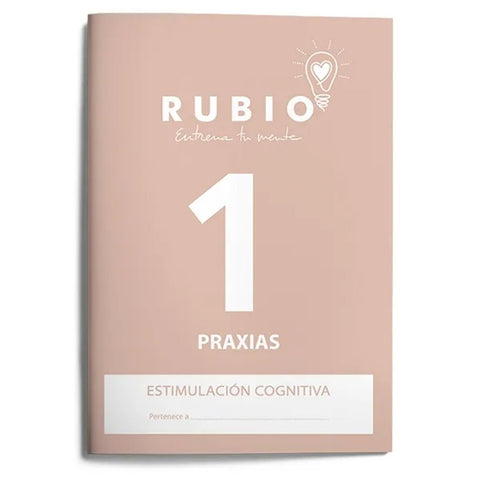 Cuaderno Rubio de praxias nivel 1 para estimulación cognitiva y coordinación gráfica.