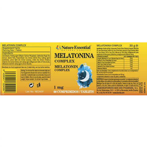 Melatonina Complex 1 mg - Nature Essential (60 comp)