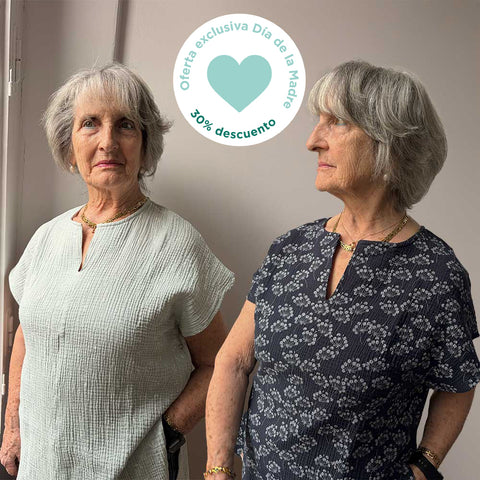 Oferta Exclusiva Día de la Madre - Pack Blusas adaptadas Aire: Azul marino y verde-agua